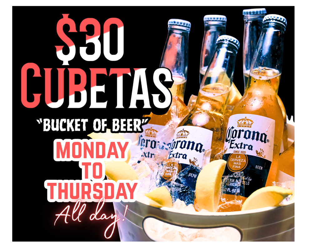 $30 Cubetas Mon-Fri